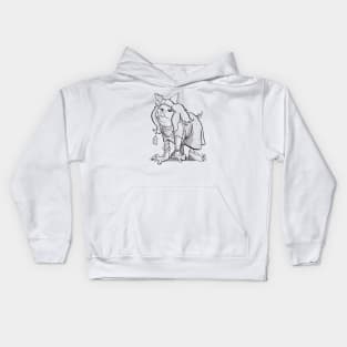 ToughPigs dressed-up pig Kids Hoodie